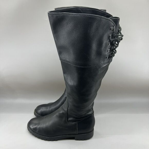 Cole‎ Haan Kensington Boots Women Size 7 B Shoes Black Leather Zip Up Waterproof - Picture 3 of 8